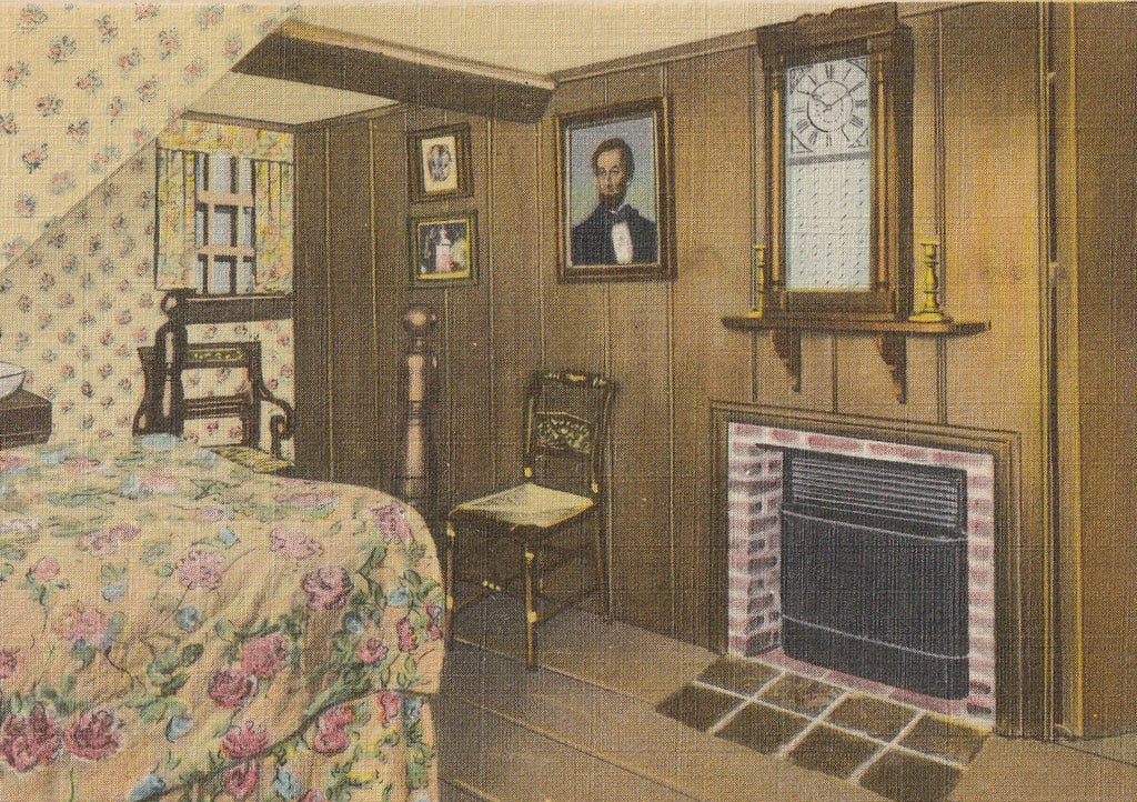 Clifford's Room House of Seven Gables Salem MA Vintage Postcard Close Up