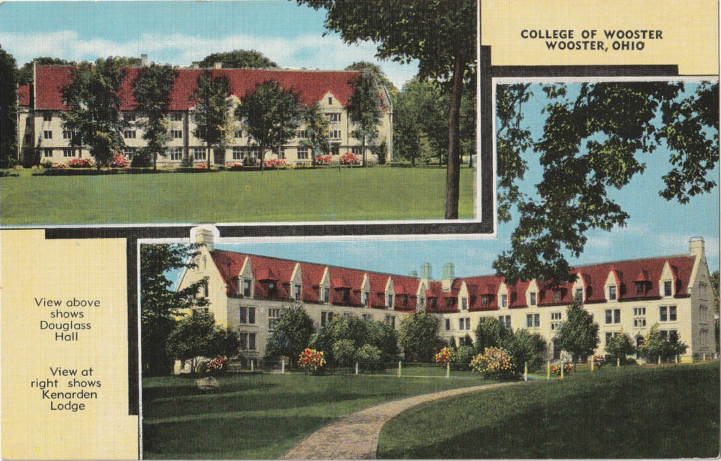 College of Wooster, Ohio - SET of 3 - E. C. Kropp - Postcards, c. 1930s 2 of 3 