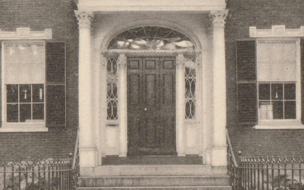 Colonial Doorway Salem Massachusetts Postcard Close Up