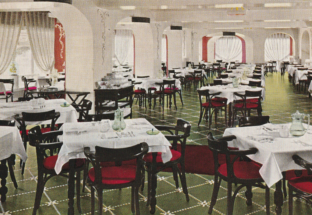 Colonnade Room Edgewater Beach Hotel Chicago Postcard Close Up