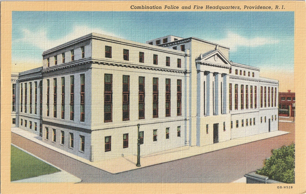 Combination Police Fire Headquarters Providence Rhode Island Postcard