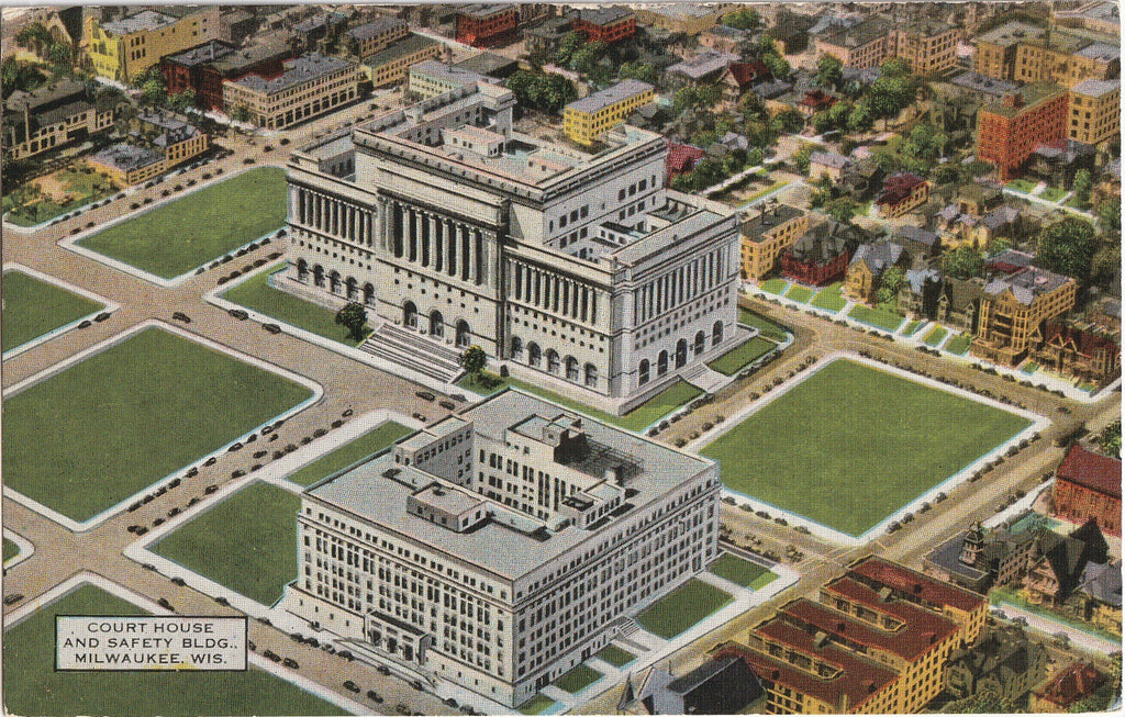 Court House and Safety Building Milwaukee WI Postcard