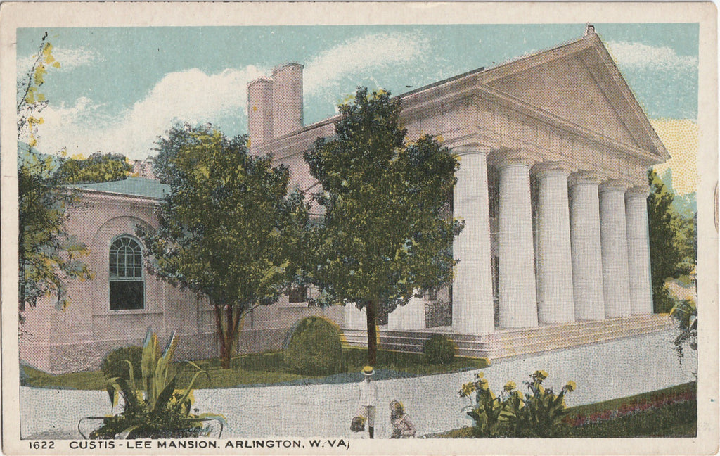 Custis-Lee Mansion Arlington Virginia Antique Postcard