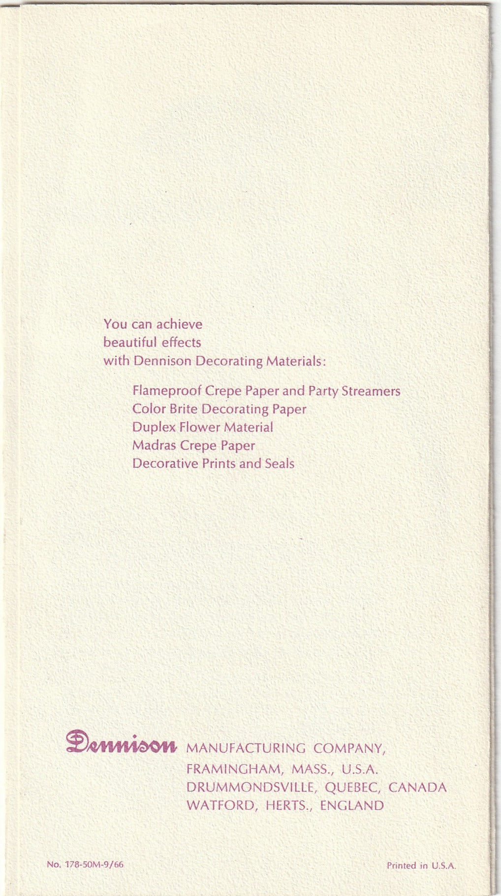 Cut Yourself a Bunch of Fun Dennison Crepe Paper Flowers Pamphlet