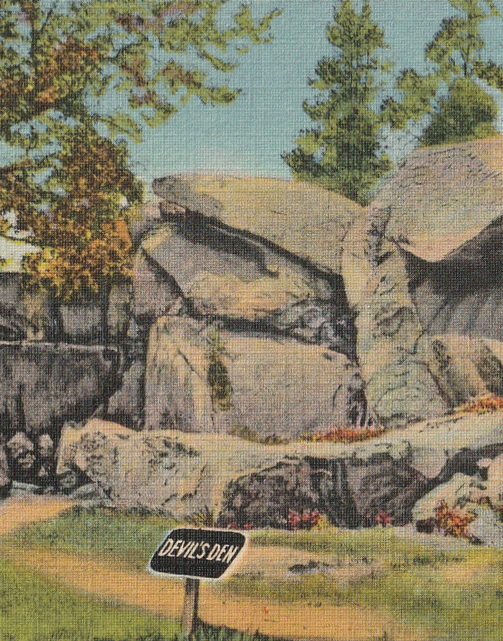 Devil's Den Gettysburg Vintage Postcard Close Up