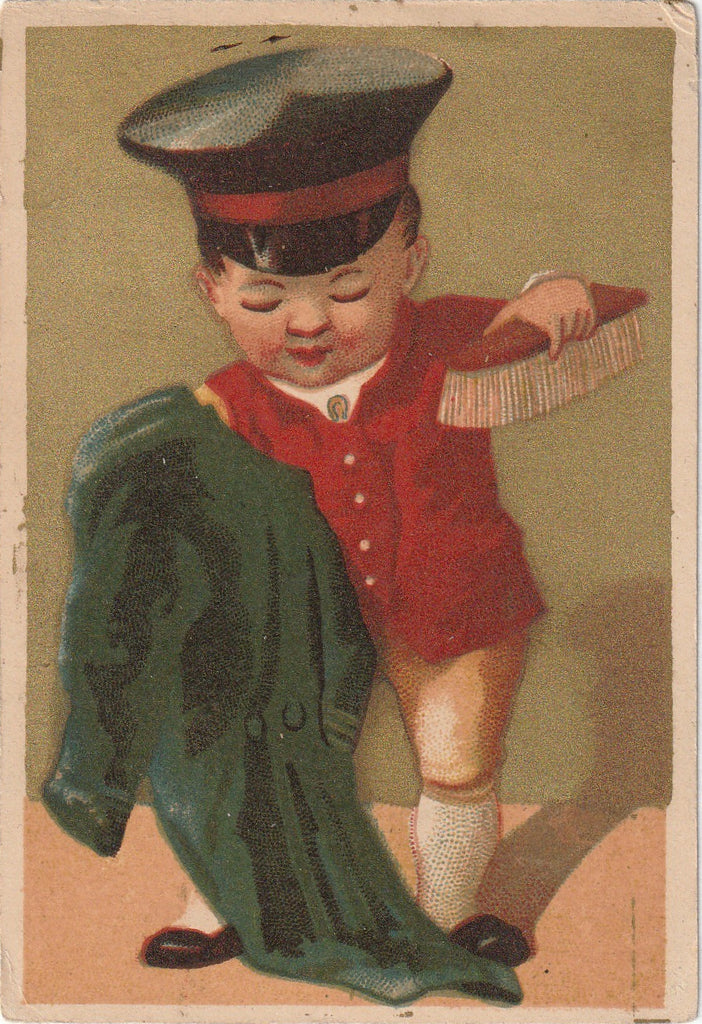 Dusting and Sweeping - SET of 2 - Victorian Trade Cards, c. 1800s 2 of 2