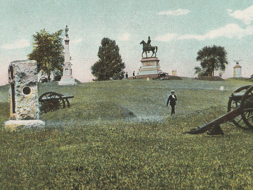 East Seminary Hill Gettysburg Postcard Close Up