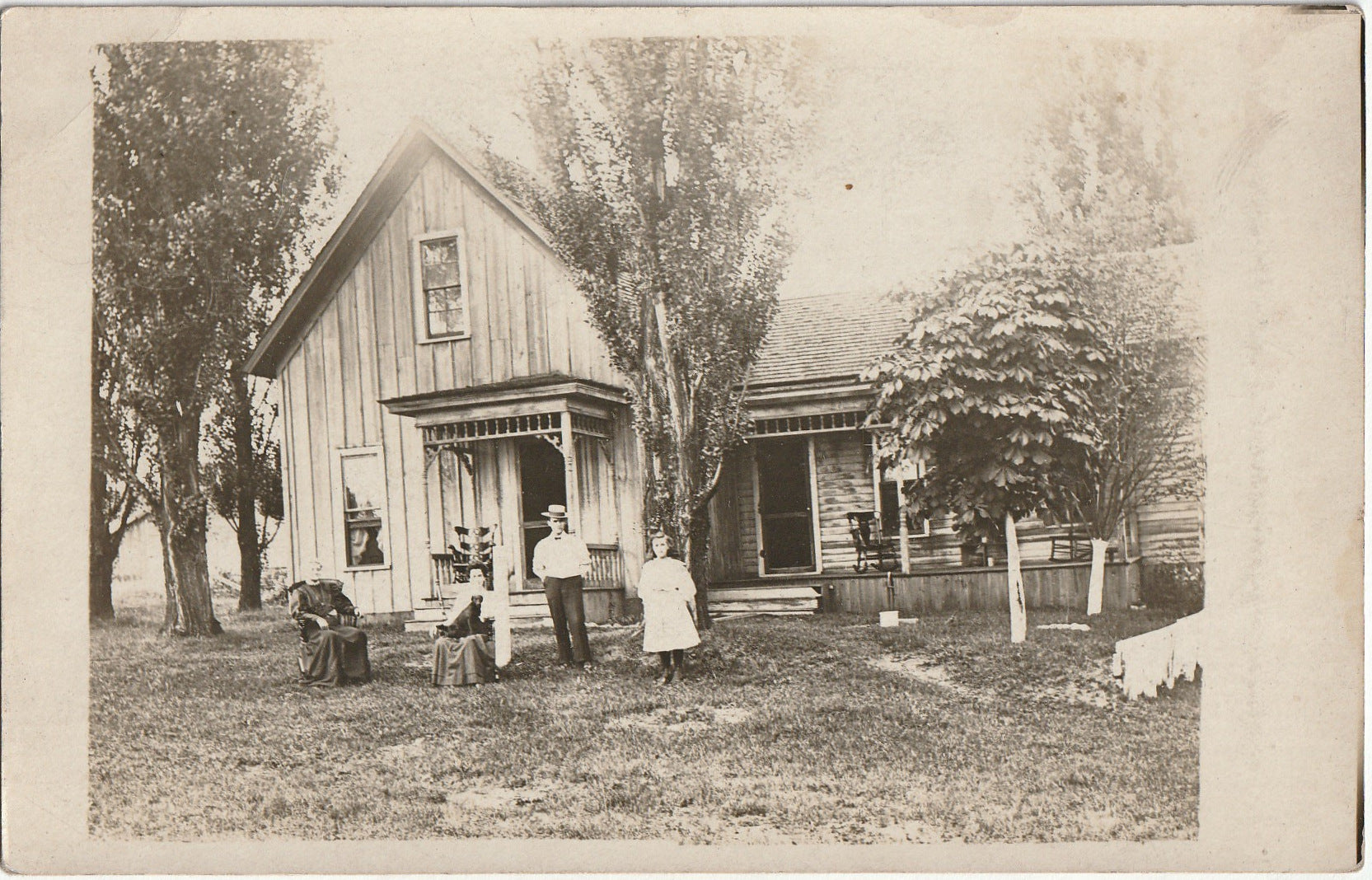 Edwardian Homestead - Family with Dog - RPPC, c. 1900s – Ephemera ...