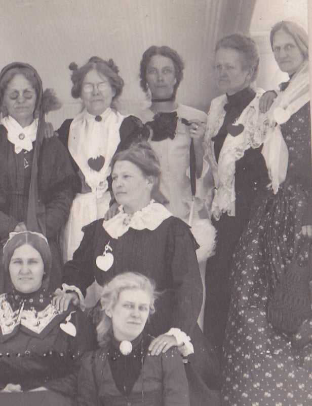 Edwardian Women in Victorian Clothes Valentine Party Close Up 3