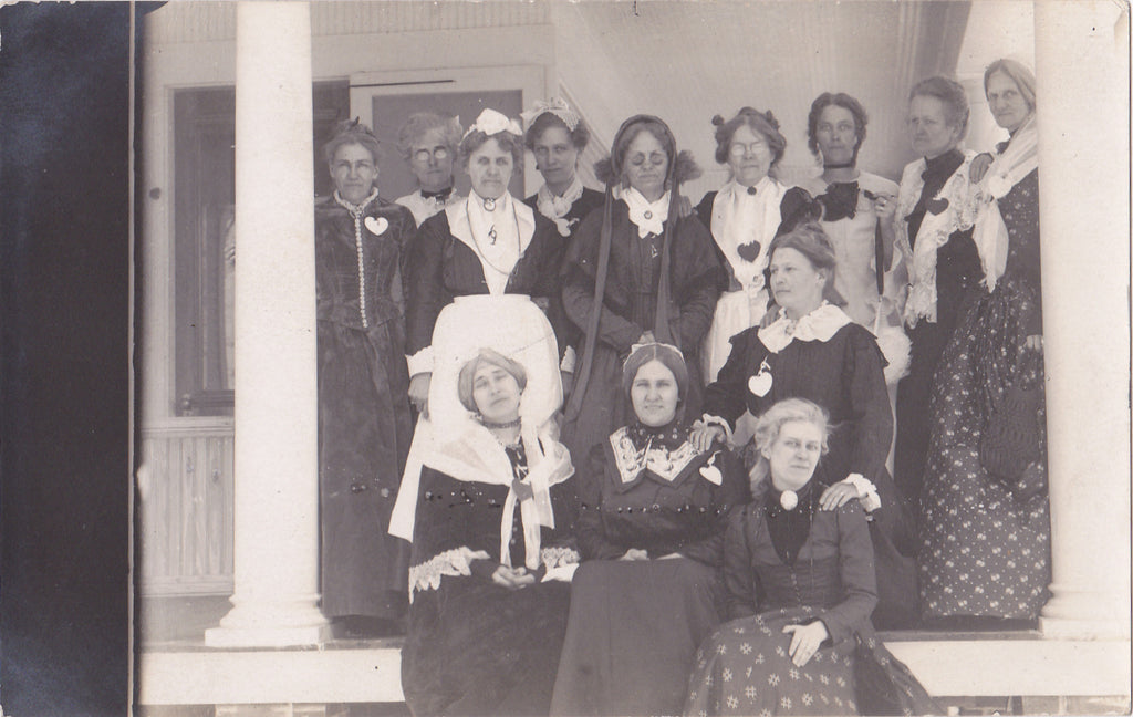 Edwardian Women in Victorian Clothes Valentine Party 