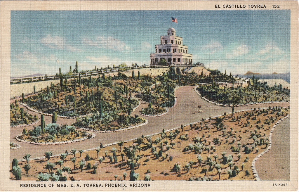 El Castillo Tovera Phoenix Arizona Postcard