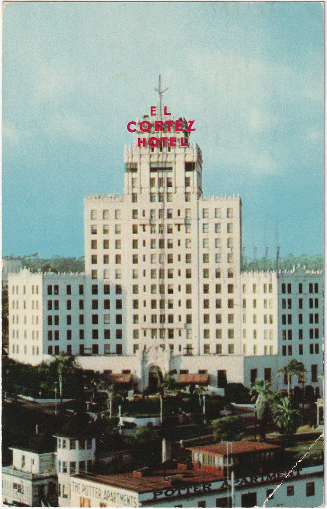 El Cortez Hotel San Diego California Postcard 