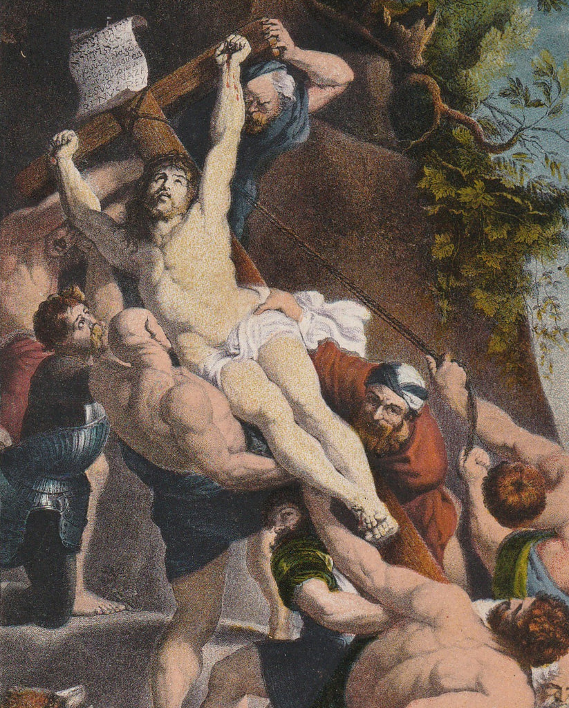 Elevation of the Cross  P. Rubens Postcard Close Up