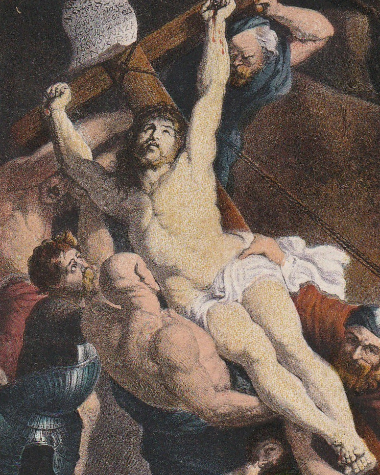 Elevation of the Cross  P. Rubens Postcard Close Up 2