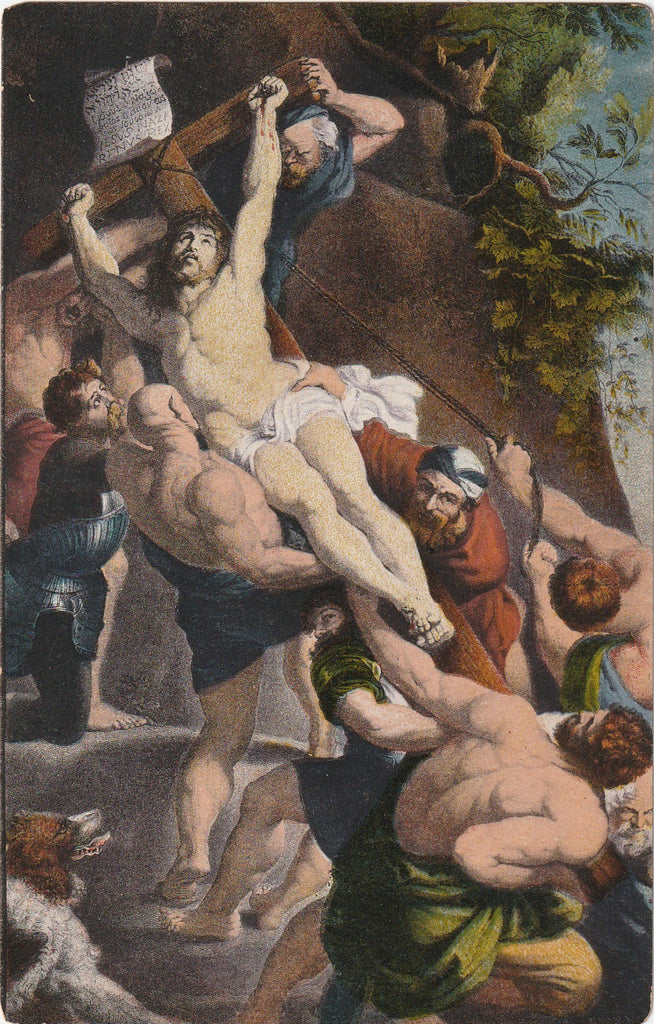 Elevation of the Cross  P. Rubens Postcard