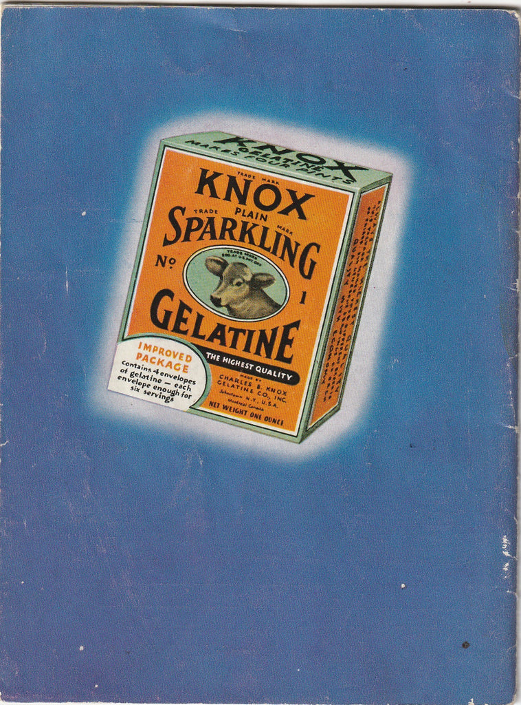 Entertaining Round the Calendar the Easy Knox Way - Gelatin Recipes - Booklet, c. 1938 Back