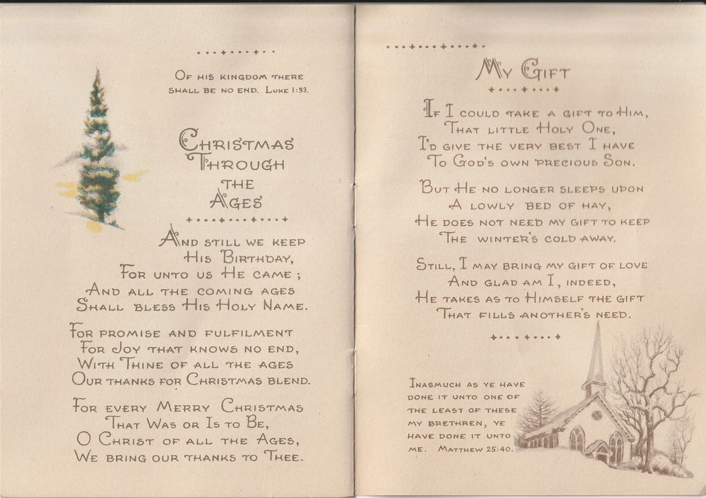 Everybody's Christmas - Minor-Bryant - C. R. Gibson & Co. - Booklet, c. 1942 - Christmas Through the Ages