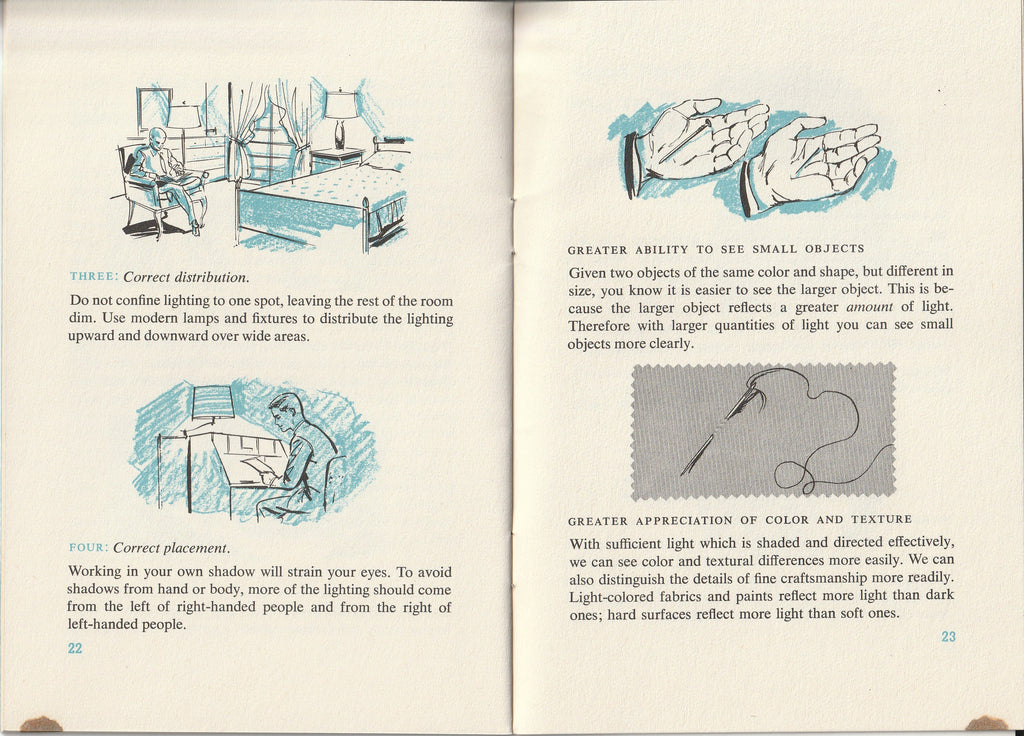 Eyes, Our Windows to the World - Better Light Better Sight Bureau - Booklet, c. 1950s Pg. 22-23