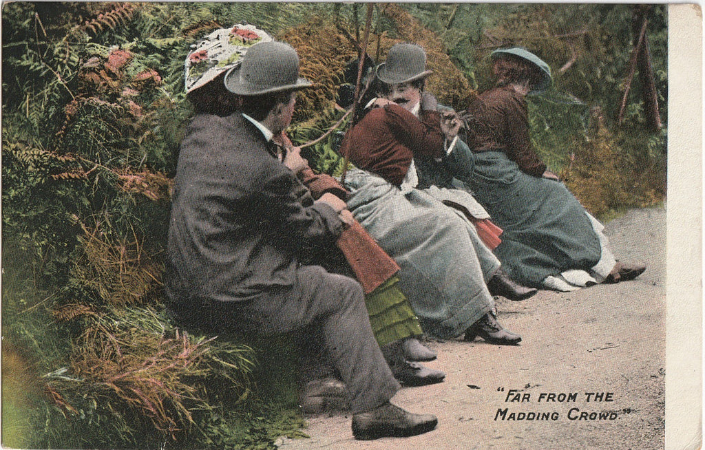 Far From the Maddening Crowds Antique Postcard