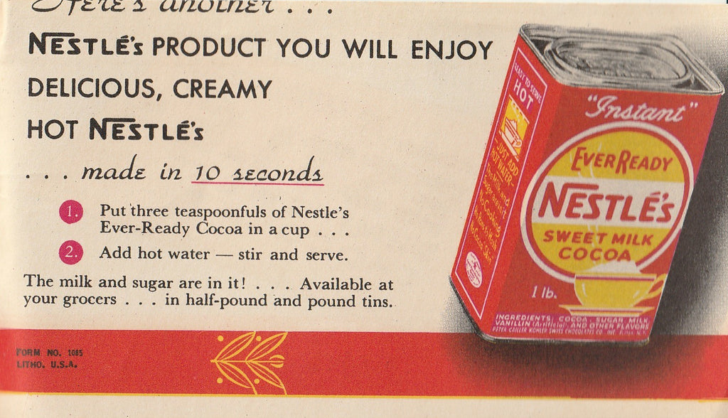 Favorite Chocolate Recipes - Nestle's Semi-sweet Chocolate - Booklet, c. 1940