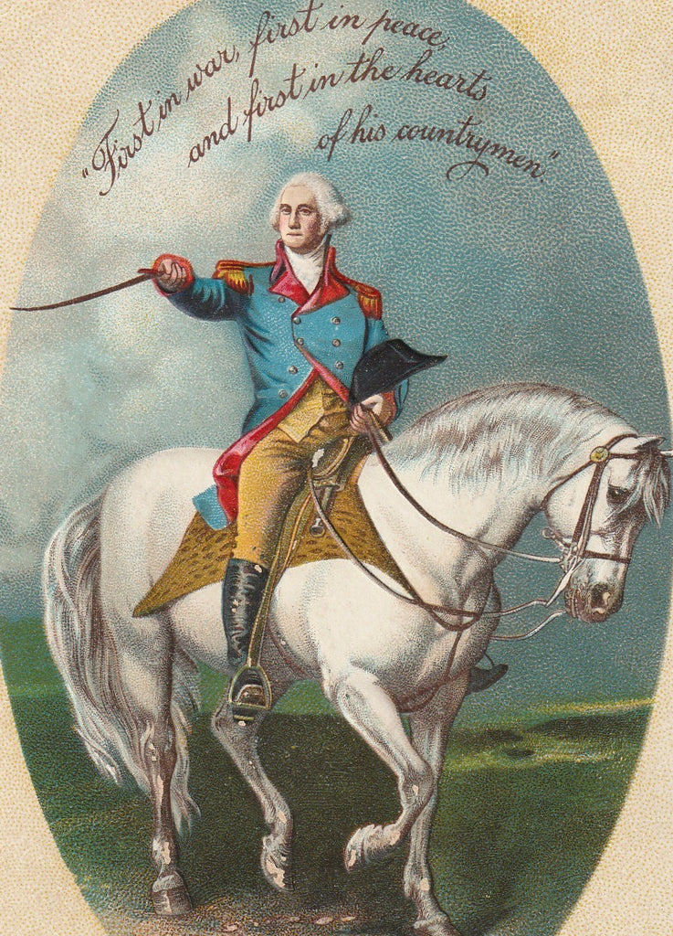 First in War and Peace George Washington Postcard Close Up