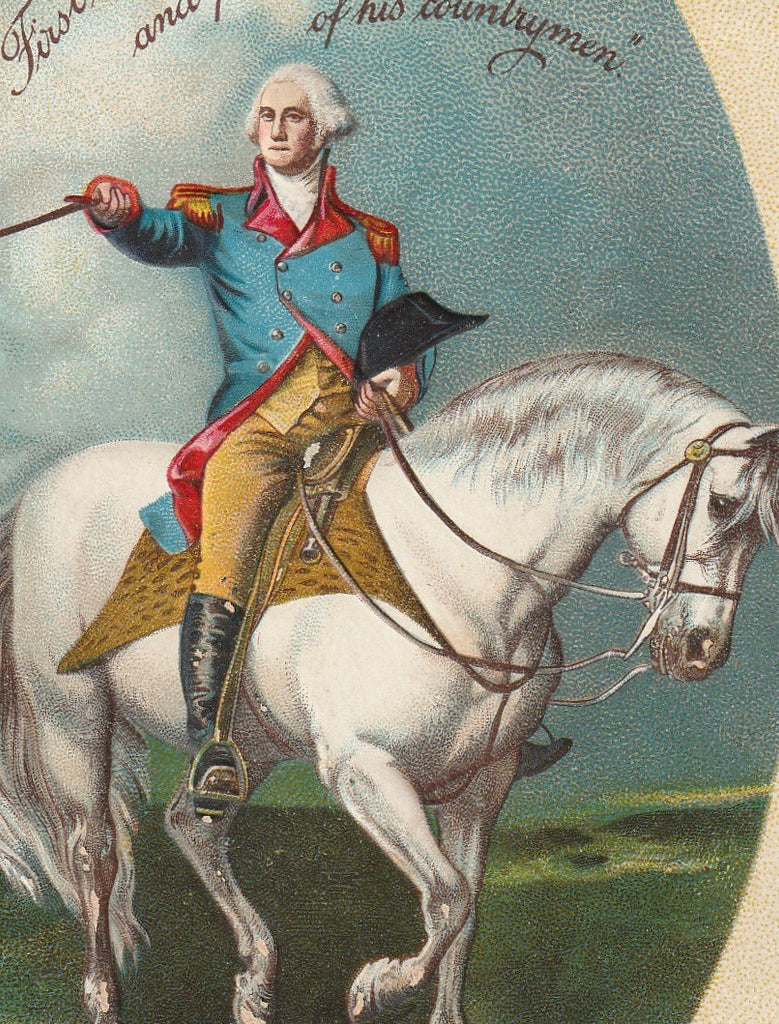 First in War and Peace George Washington Postcard Close Up 2