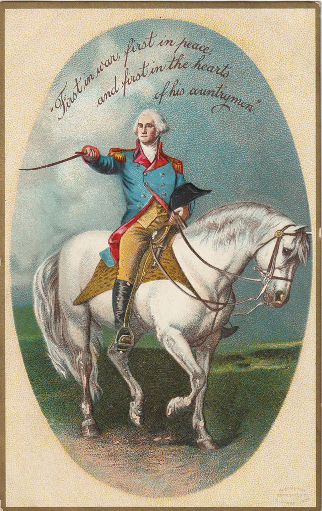 First in War and Peace George Washington Postcard