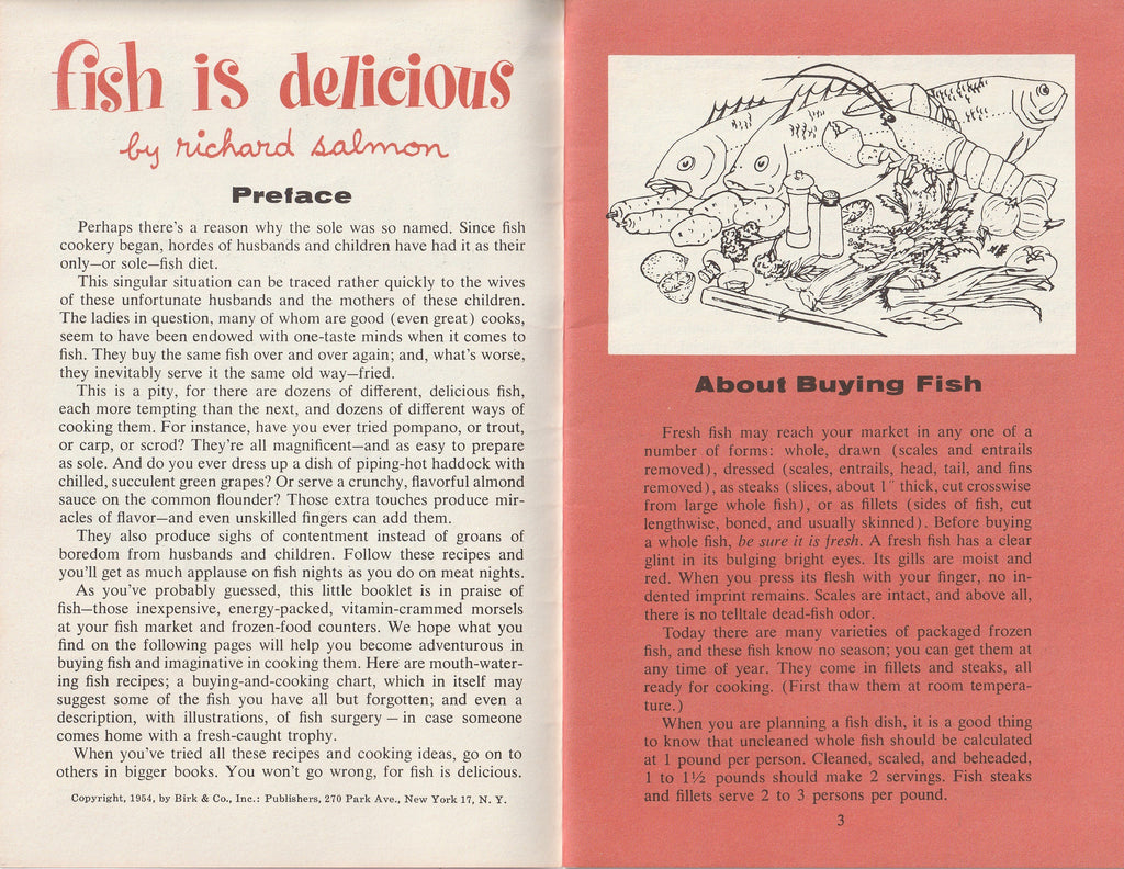 Fish Is Delicious - By Richard Salmon - General Motors Information Rack Service - Burk & Co. Inc. - Booklet, c. 1954 - Inside