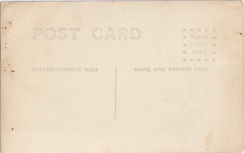 Flattened House Disaster Aftermath RPPC Back