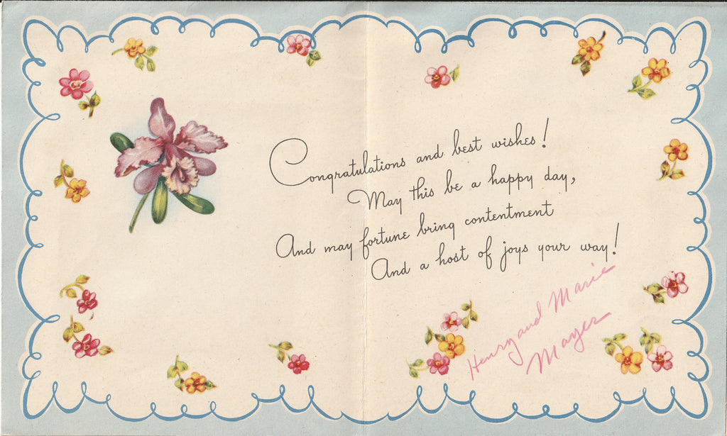 For Your Anniversary - Card, c. 1940s Inside