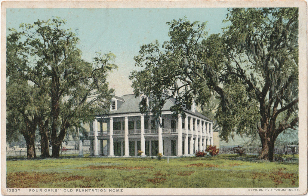 Four Oaks Old Plantation Home New Orleans LA Postcard
