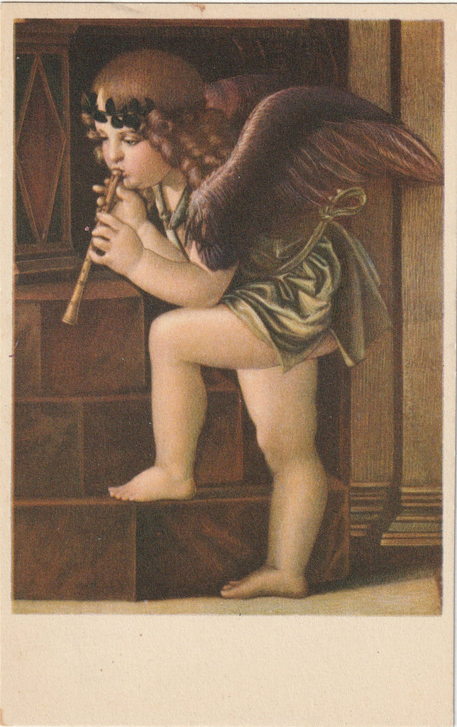 Frari Triptych Angel - Giovanni Bellini - Basilica Santa Maria Gloriosa dei Frari - S. Marco - Postcard, c. 1900s