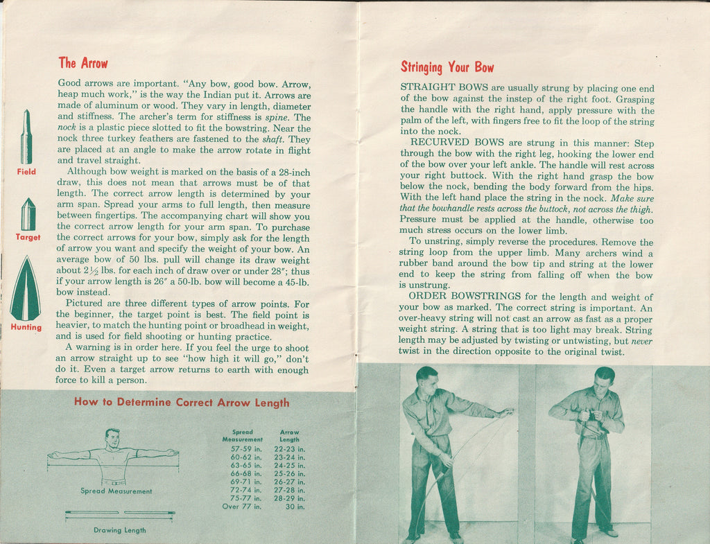 Fun With Bow and Arrow - Jack Van Coevering and Fred Bear - Booklet, c. 1953