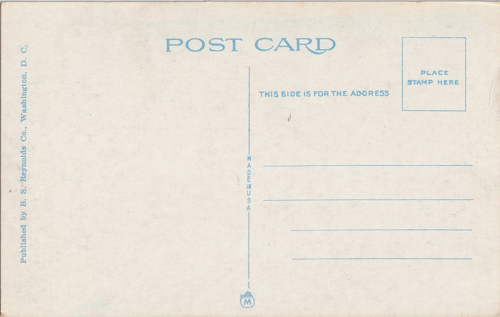 George Washington Masonic Memorial Vintage Postcard Back