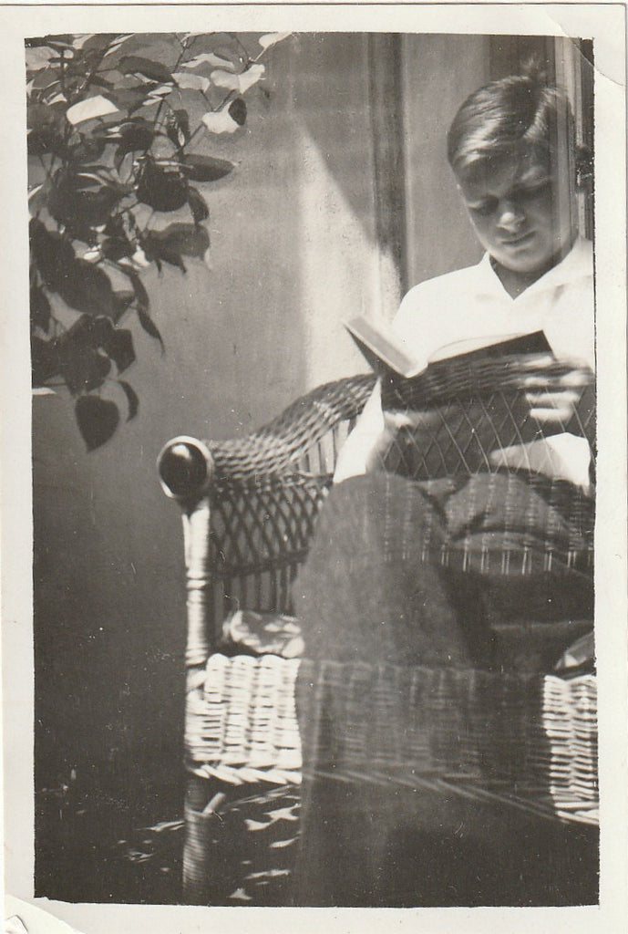 Getting Lost in a Good Book - Double-Exposure - Photo, c. 1930s