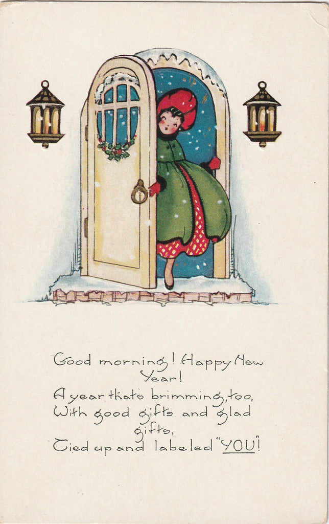 Good Morning Happy New Year Postcard