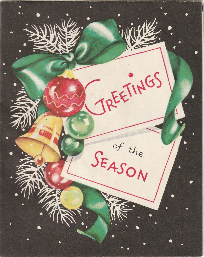 Greetings of the Season - To Wish You Happy Holidays - Card, c. 1950s