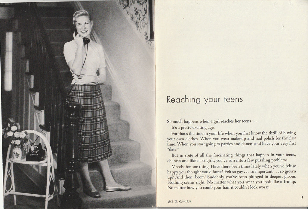 Growing Up and Liking It - Personal Products Corporation - Booklet, c. 1954 - Reaching your teens