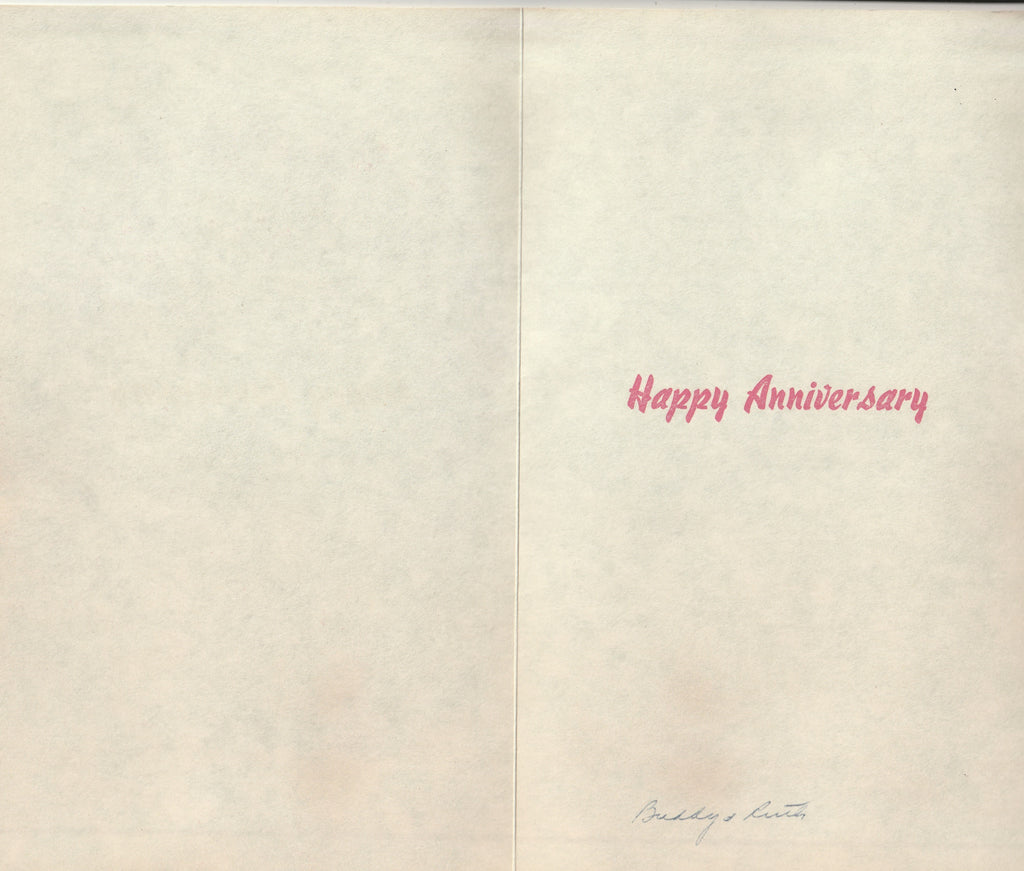 Happy Anniversary - Zinnia Flower - Shosha Card, c. 1970s Inside