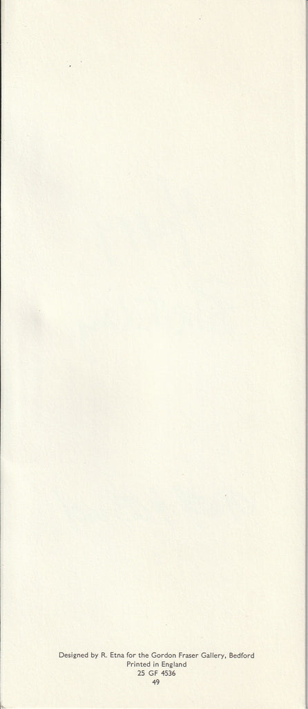 Happy Birthday - R. Etna - Gordon Fraser Gallery - Card, c. 1970s Back