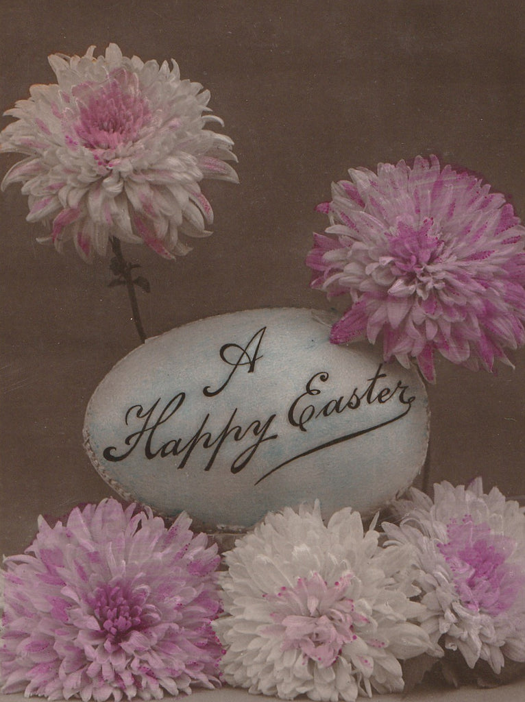 Happy Easter Rotograph RPPC Antique Postcard Close Up