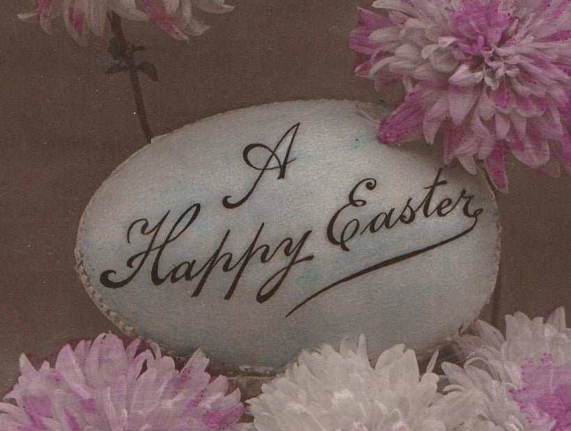 Happy Easter Rotograph RPPC Antique Postcard Close Up 3
