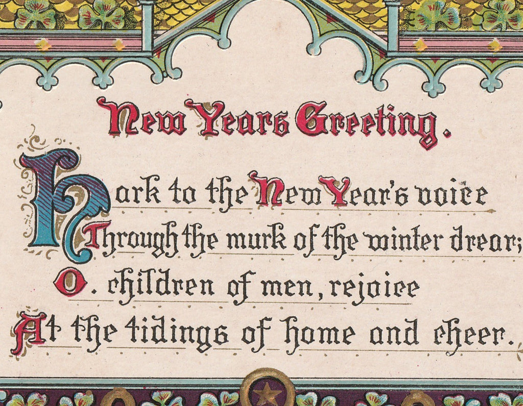 Hark To The New Year's Voice Postcard Close Up