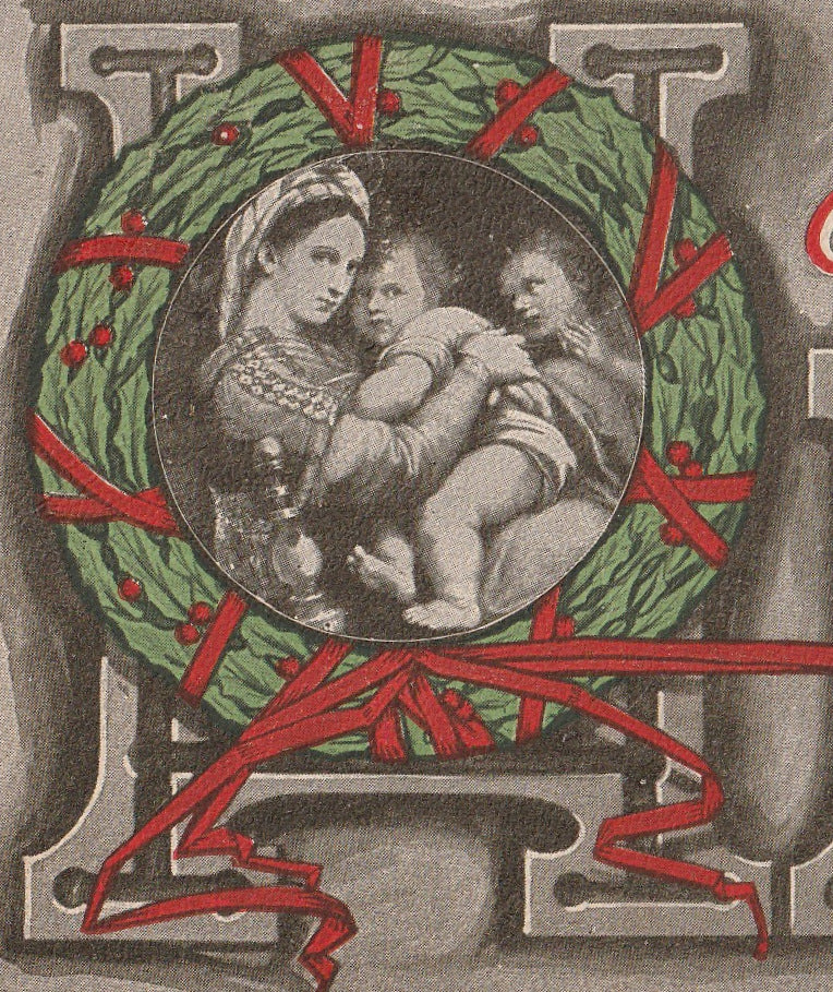 Have A Merry Christmas Antique Postcard Close Up 3