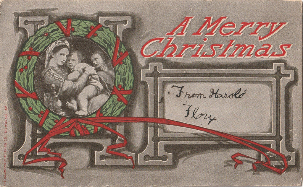 Have A Merry Christmas Antique Postcard