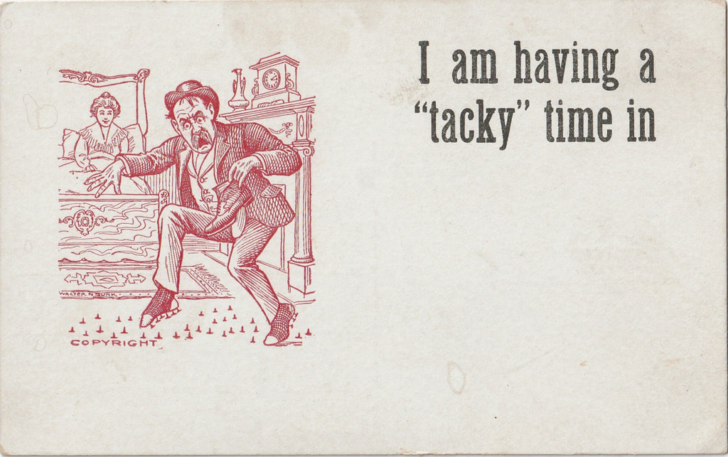 Tacky Time Walter M Dunk Art Comic Postcard