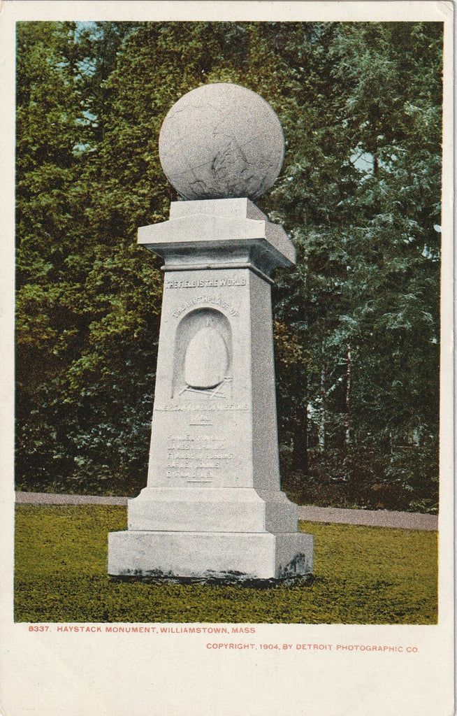 Haystack Monument - Williamstown, MA - Postcard, c. 1904