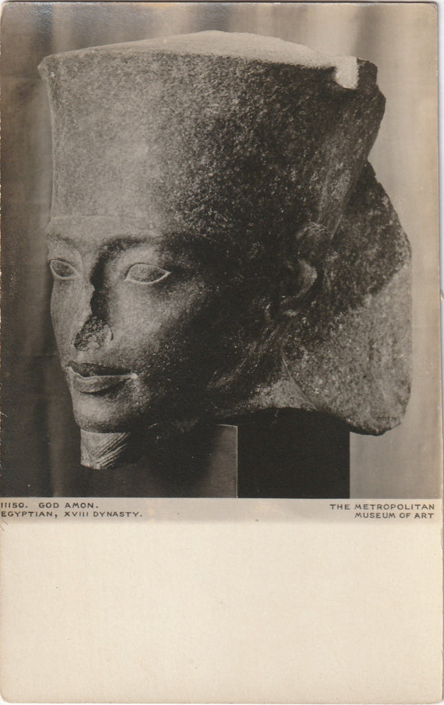 Head of Egyptian God Amon Antique Photo