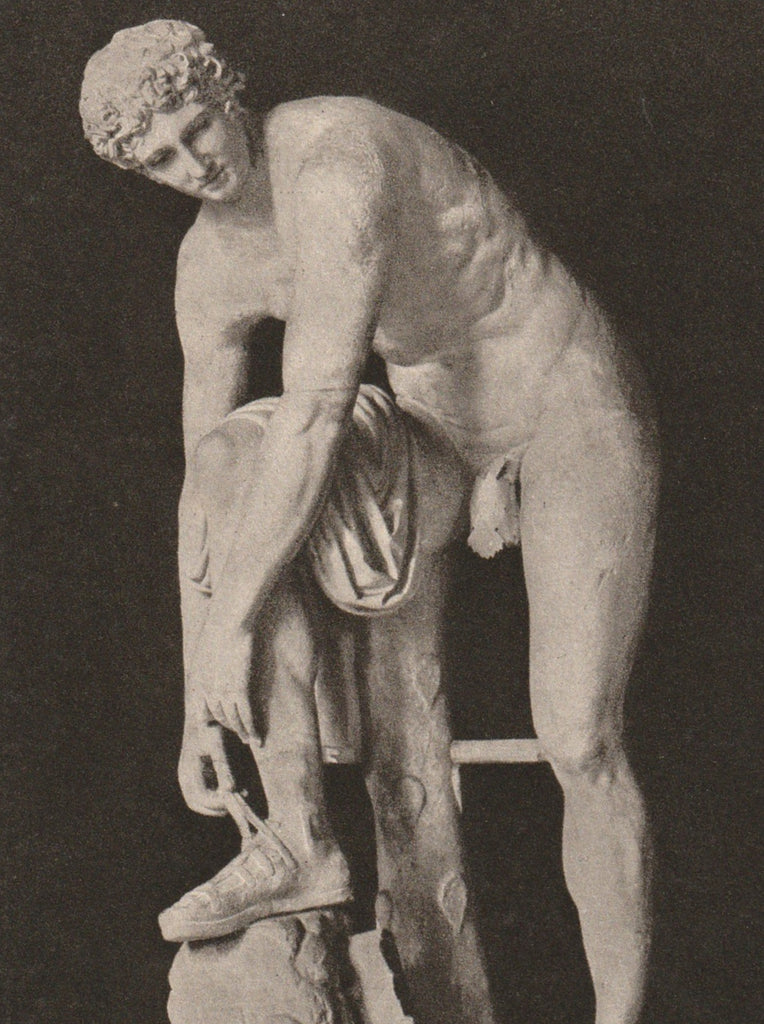 Hermes Statue Glytothek Munich Antique Postcard Close Up