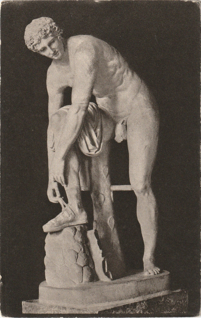 Hermes Statue Glytothek Munich Antique Postcard